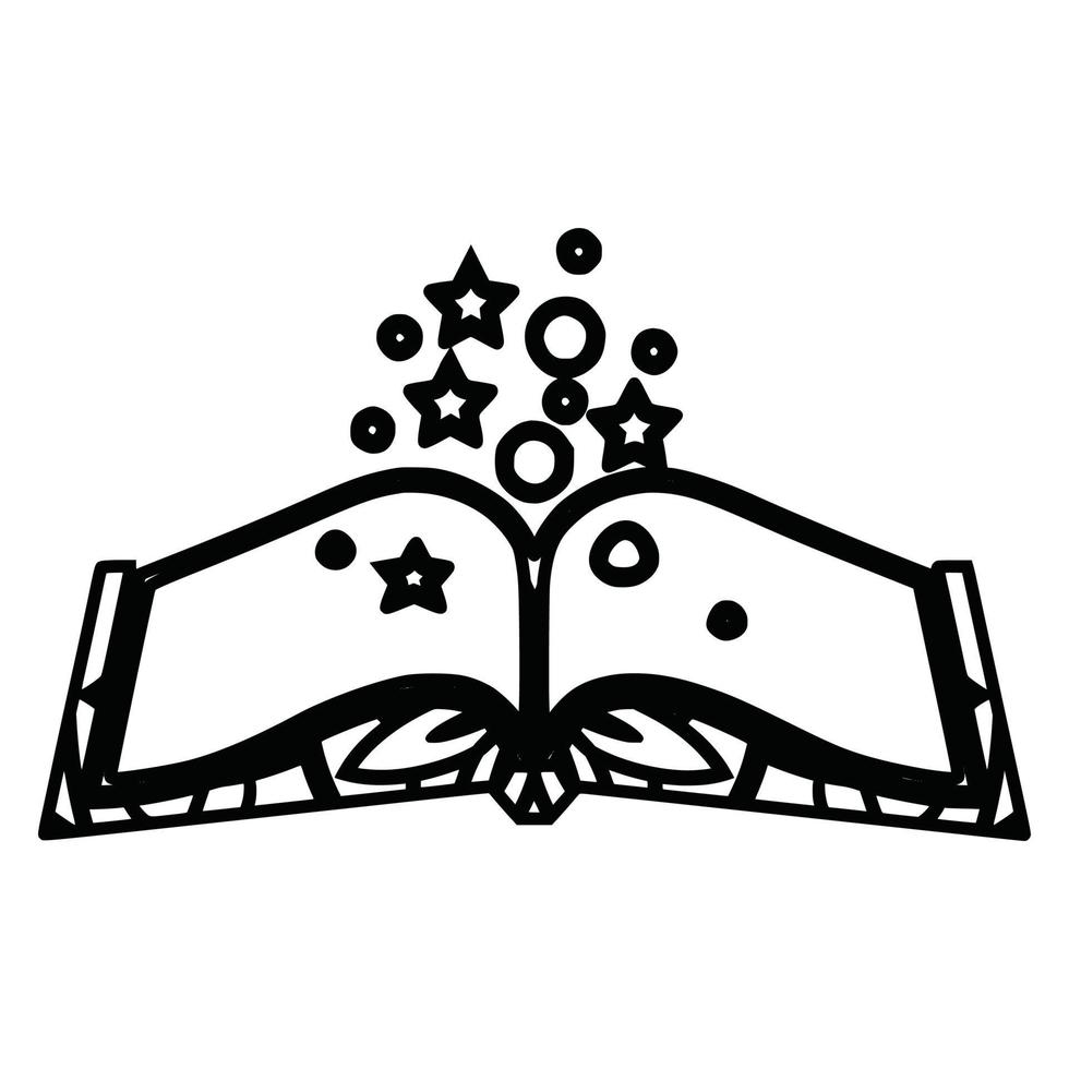 Magic book, mandala pattern vector