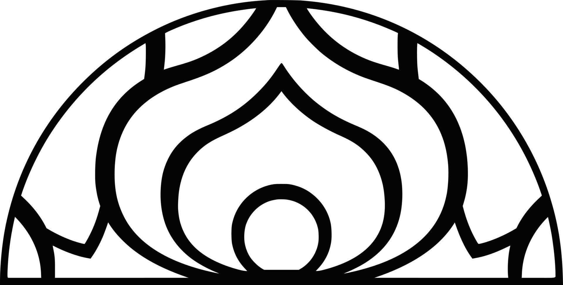 Semicircle , mandala pattern , design element vector