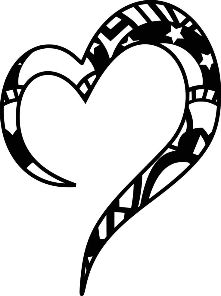 Heart 4 , mandala vector
