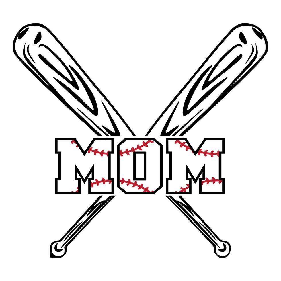 Mom baseball , design element vector