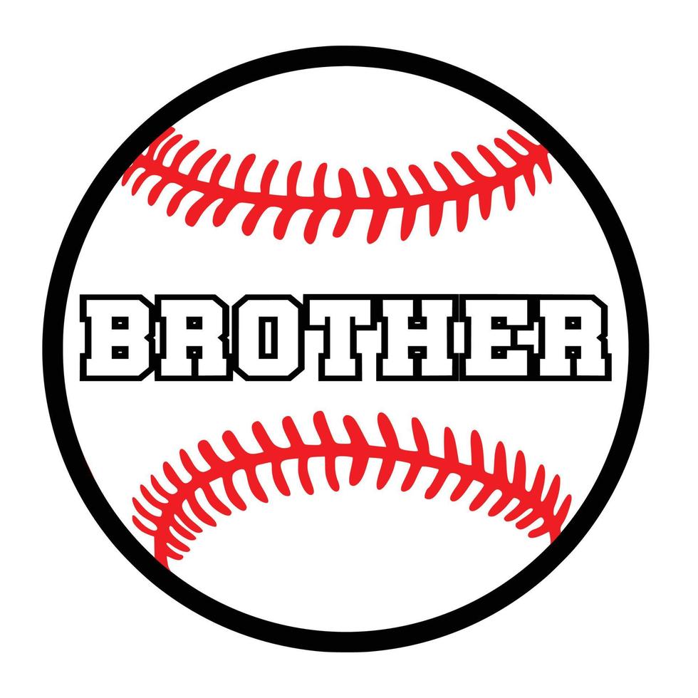 Brother baseball , design element vector