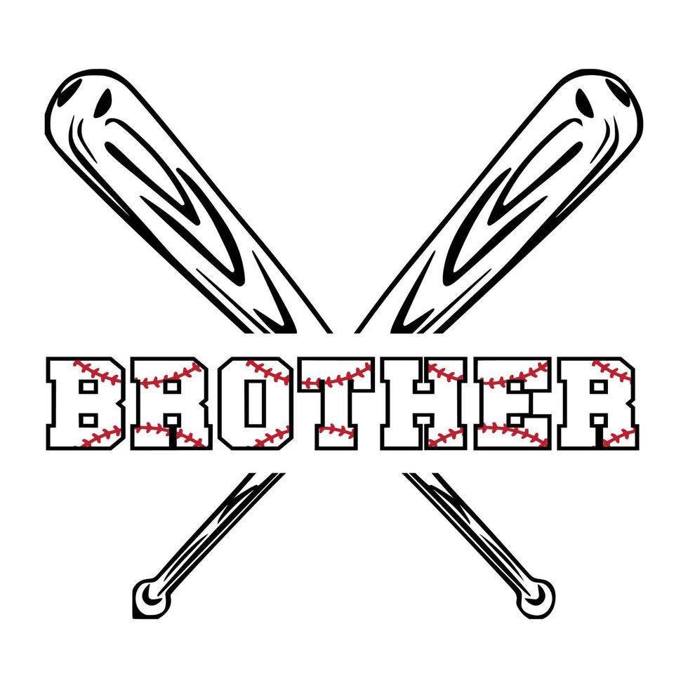 Brother baseball , design element vector