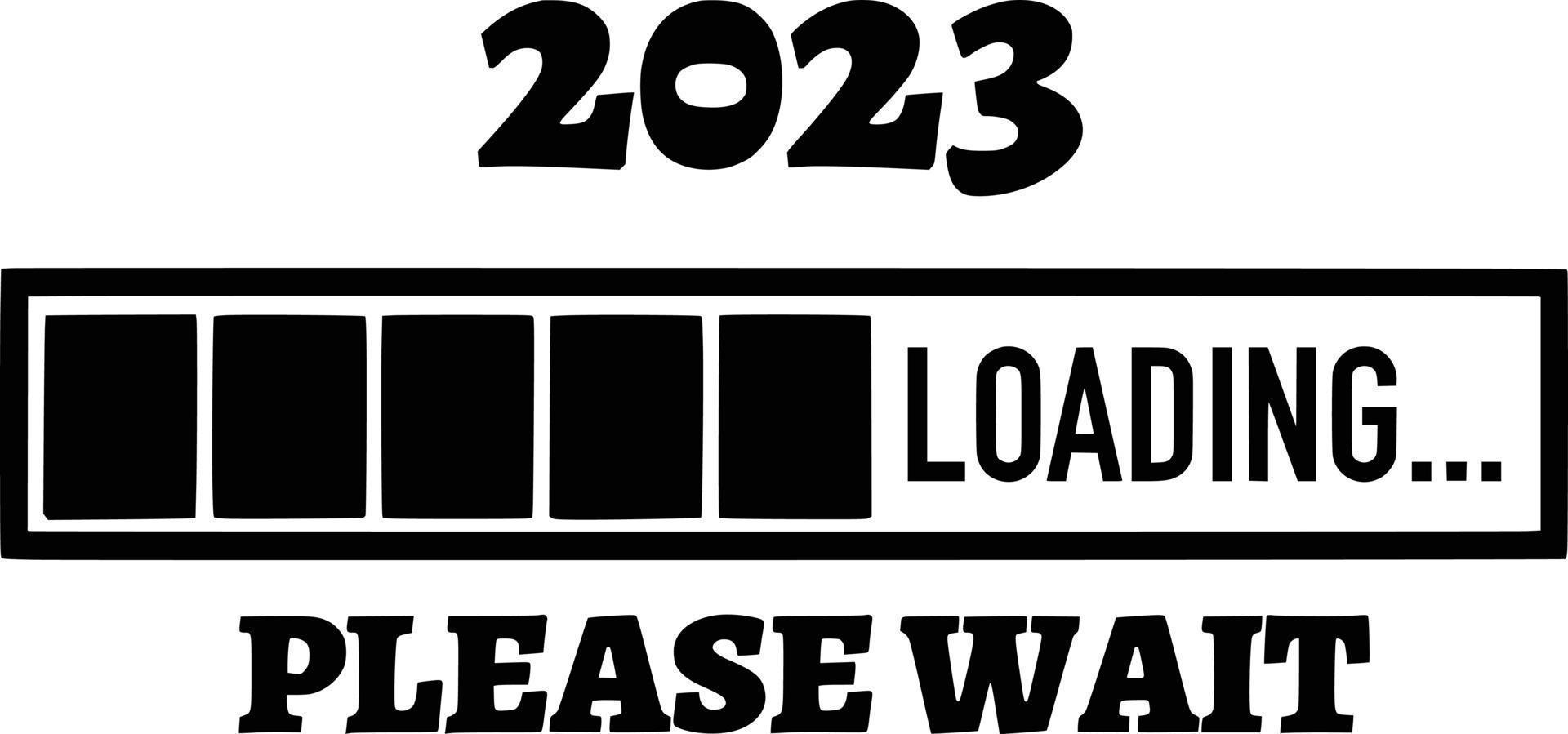 2023 cargando, por favor espere vector