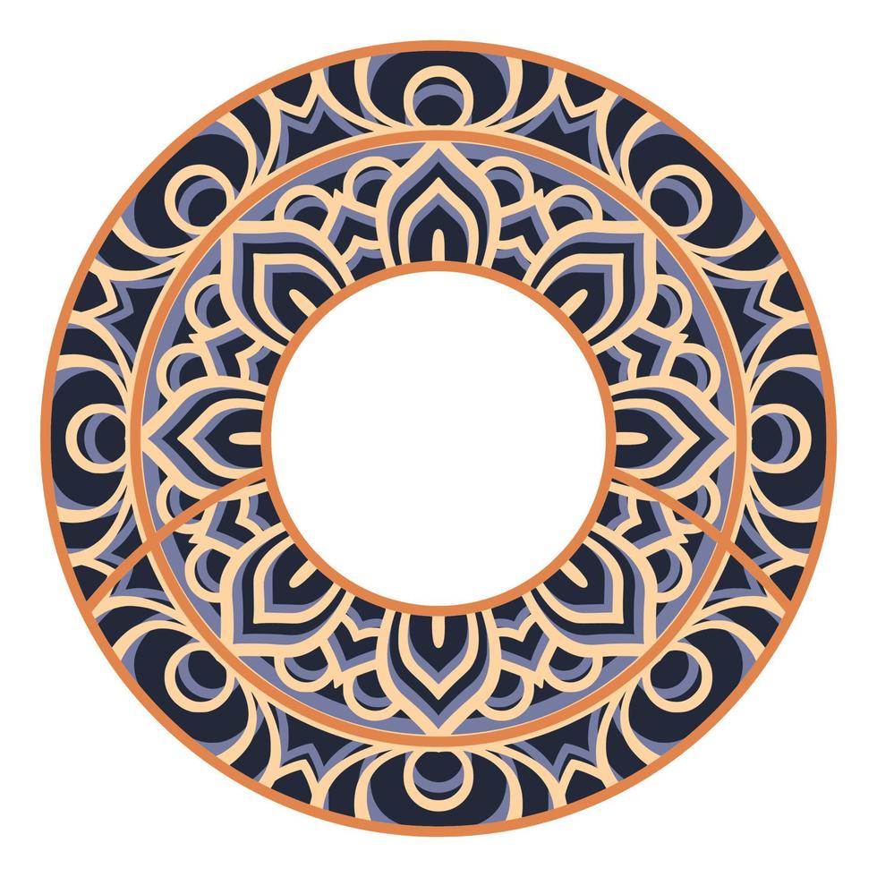 Circle , 4 layers , mandala pattern , design element vector