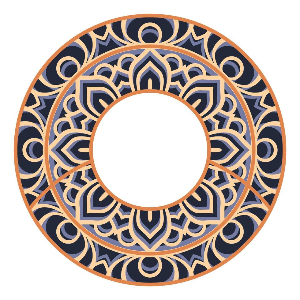 Circle , 4 layers , mandala pattern , design element vector
