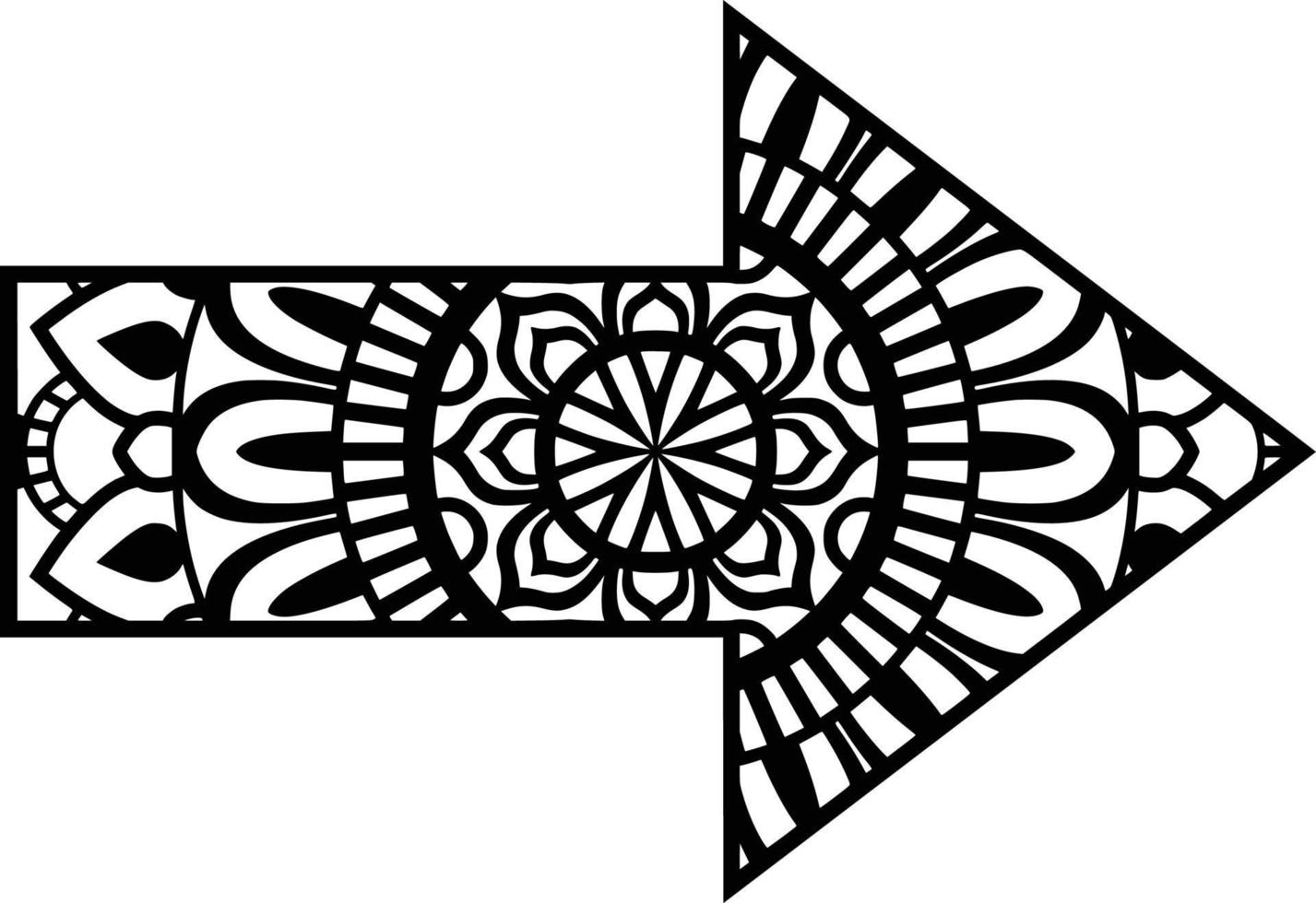 Arrow , mandala 7534769 Vector Art at Vecteezy