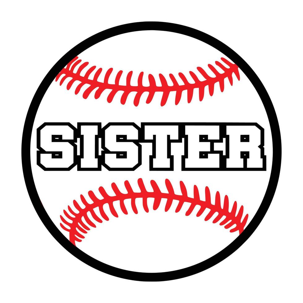 Sister baseball , design element vector