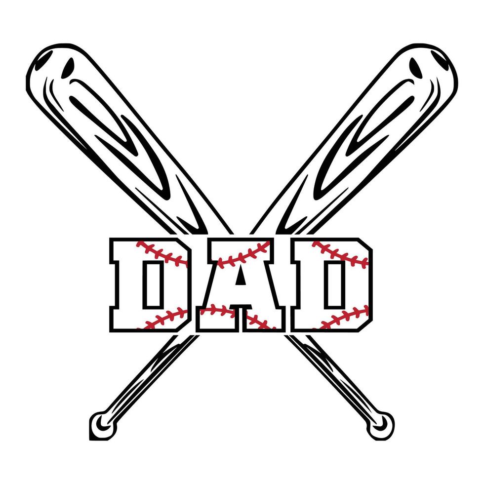 Dad baseball , design element vector