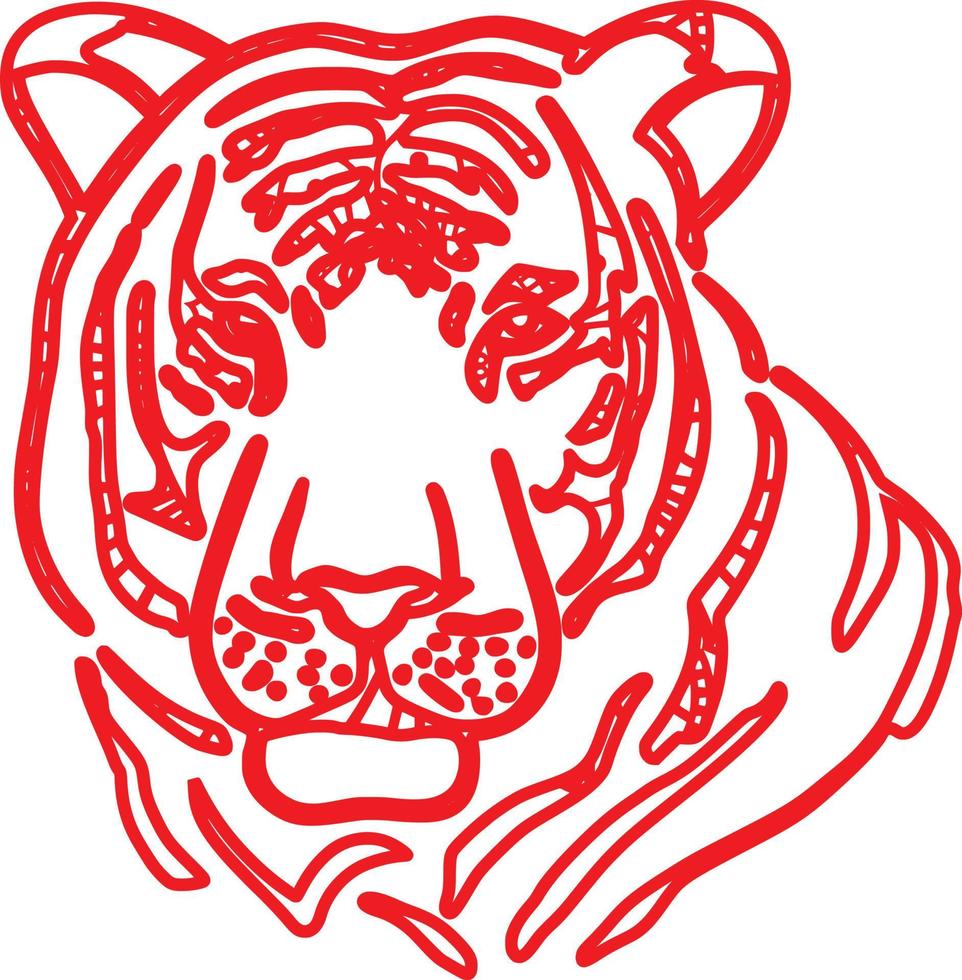 Tiger , design element for tshirt, mugs vector