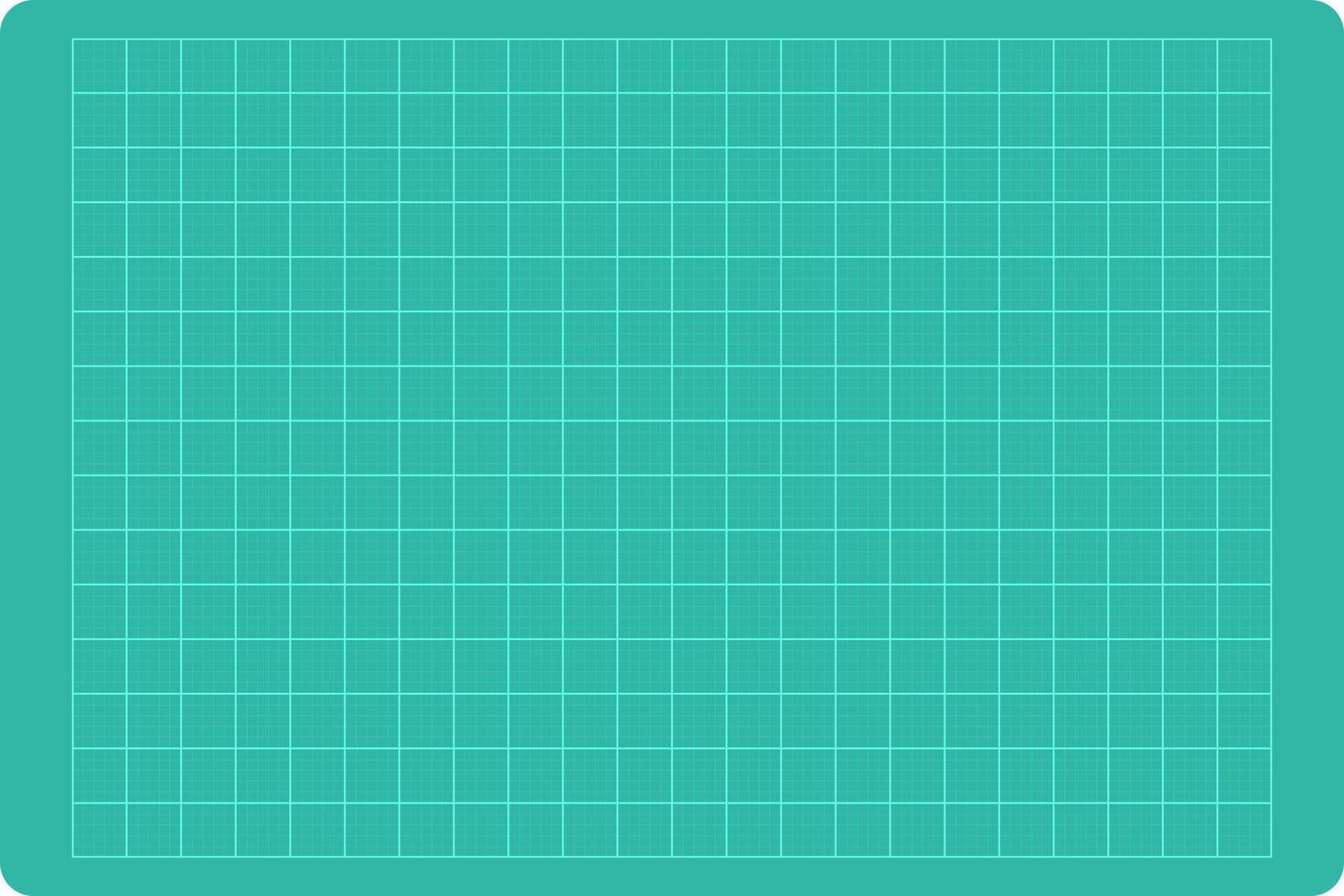 Green cutting mat with rounded corner. Vector illustration