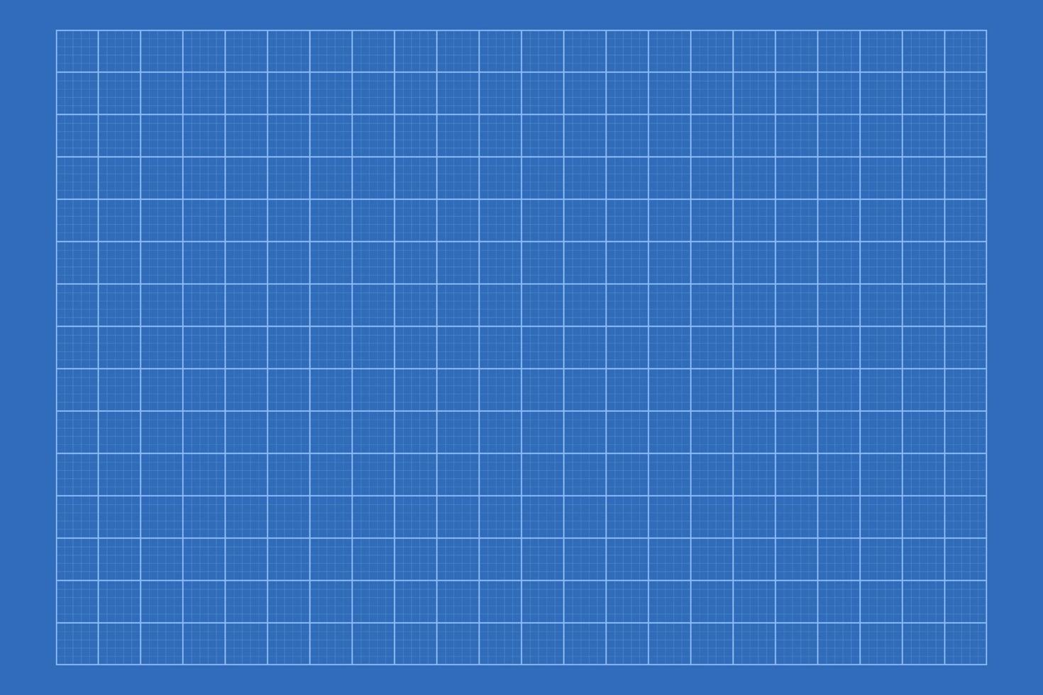 Blank Blueprint grid background. Blue lined architecture backdrop. Vector illustration