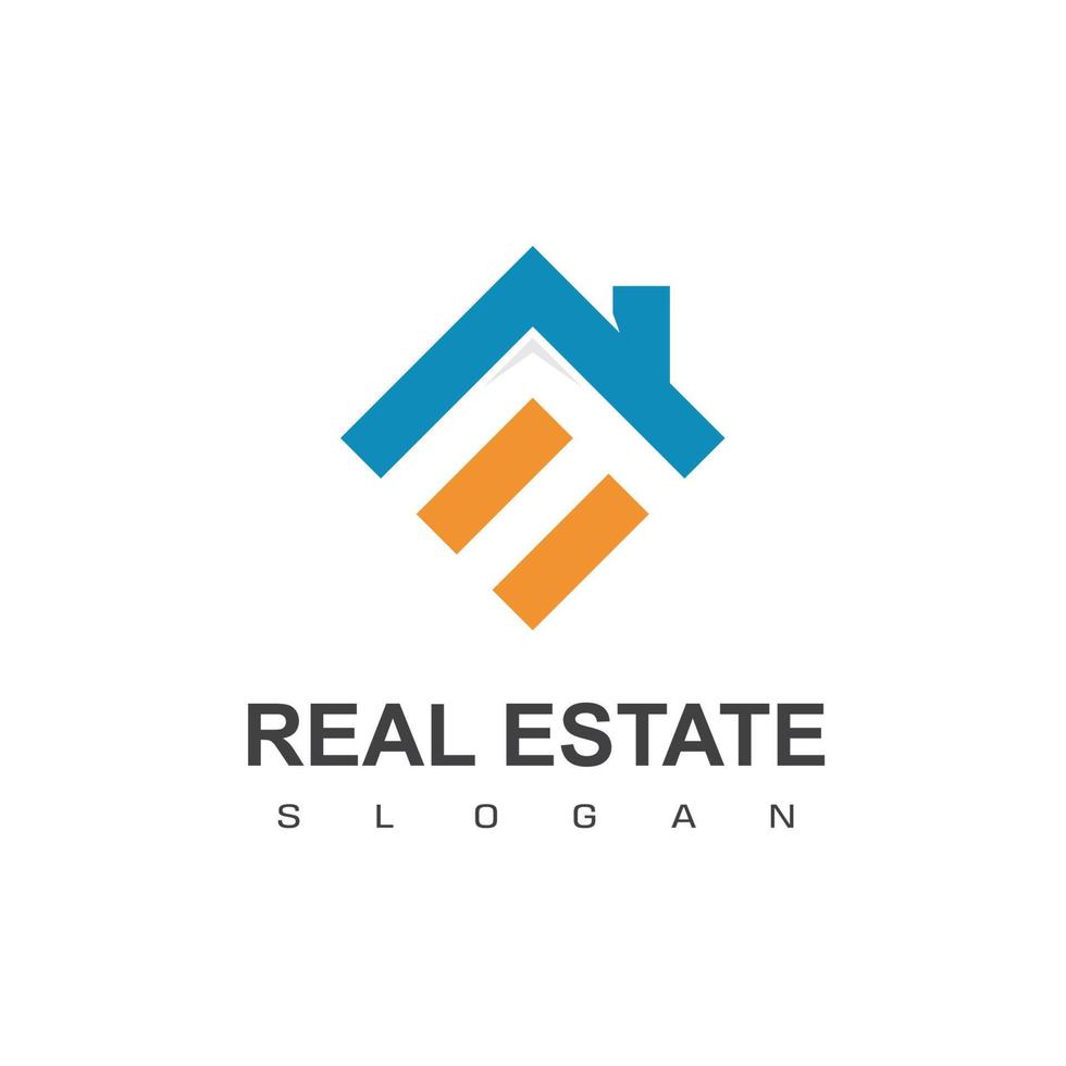 Real Estate Logo design template.  Roofing logo vector. vector