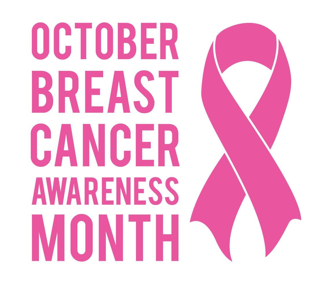vector de afiches de concientización sobre el cáncer de mama. cinta rosa