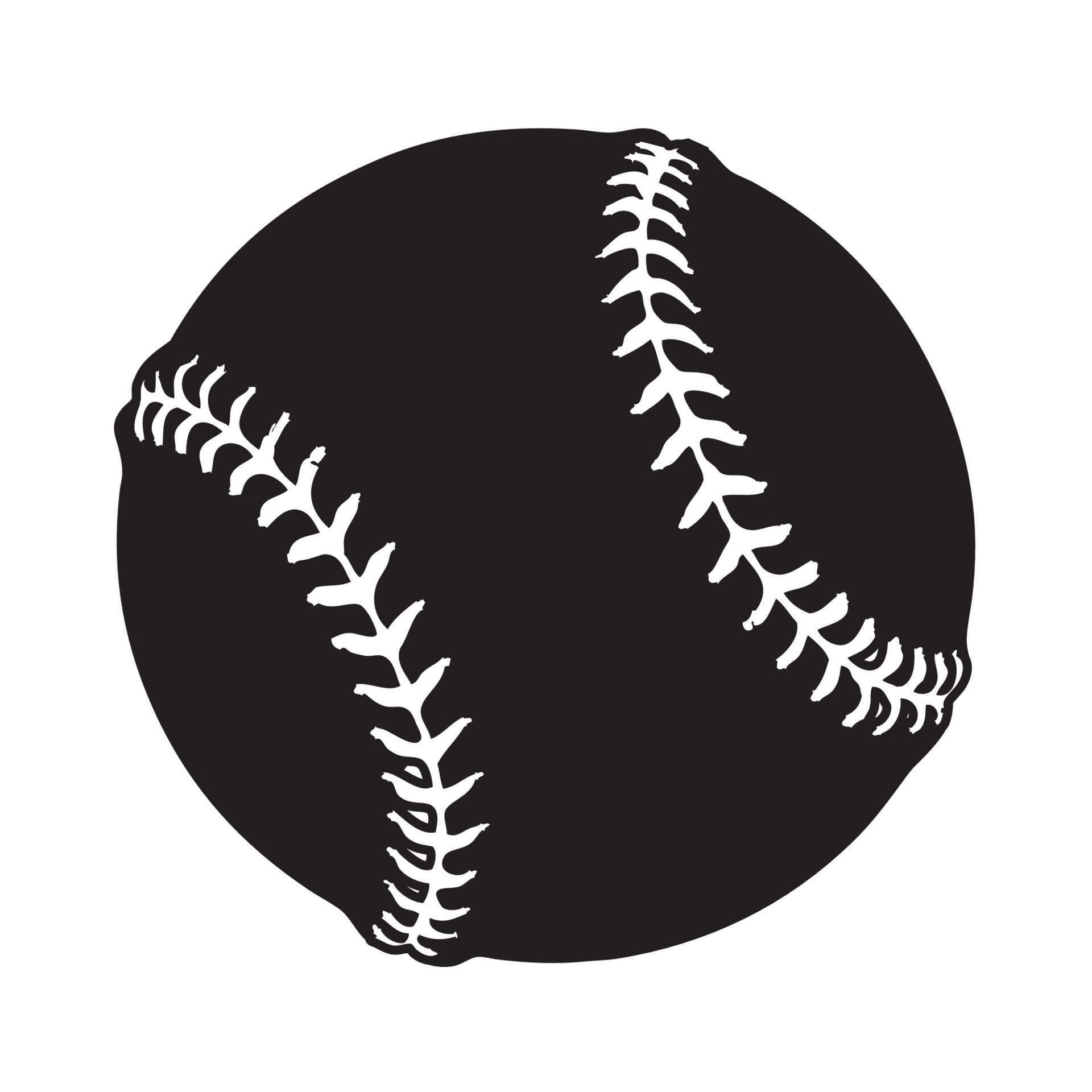 Silhouette of baseball ball Vector illustration 7534901 Vector Art at