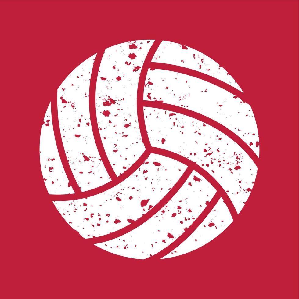 vector de grunge de voleibol, silueta de voleibol