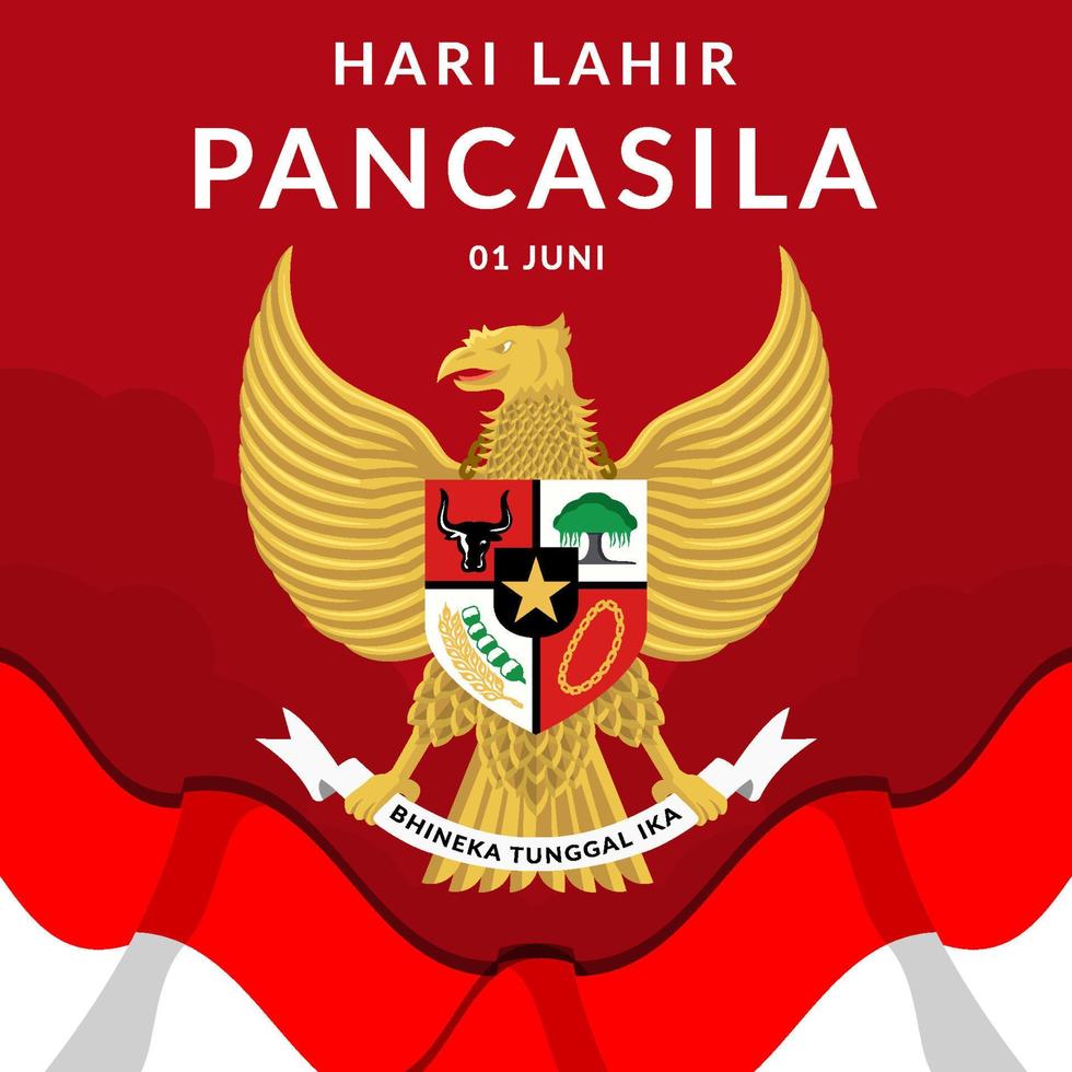 pancasila day illustration vector