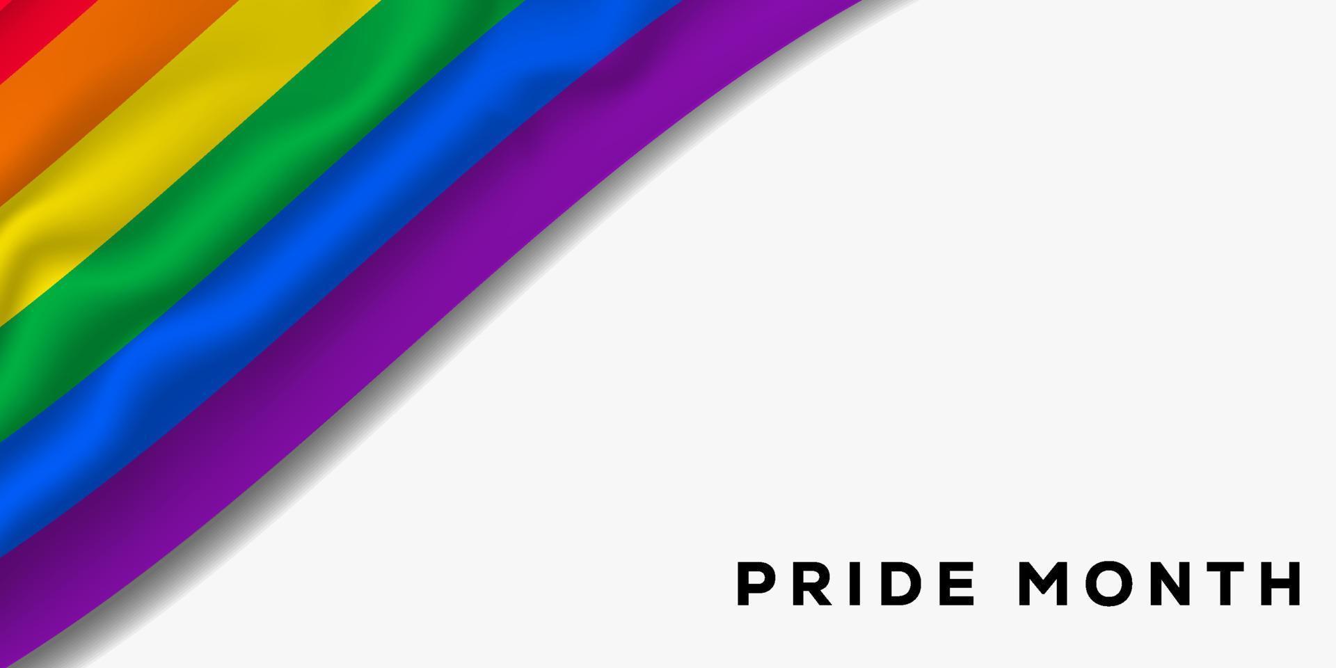 ilustración de fondo de bandera de arco iris de orgullo lgbt vector