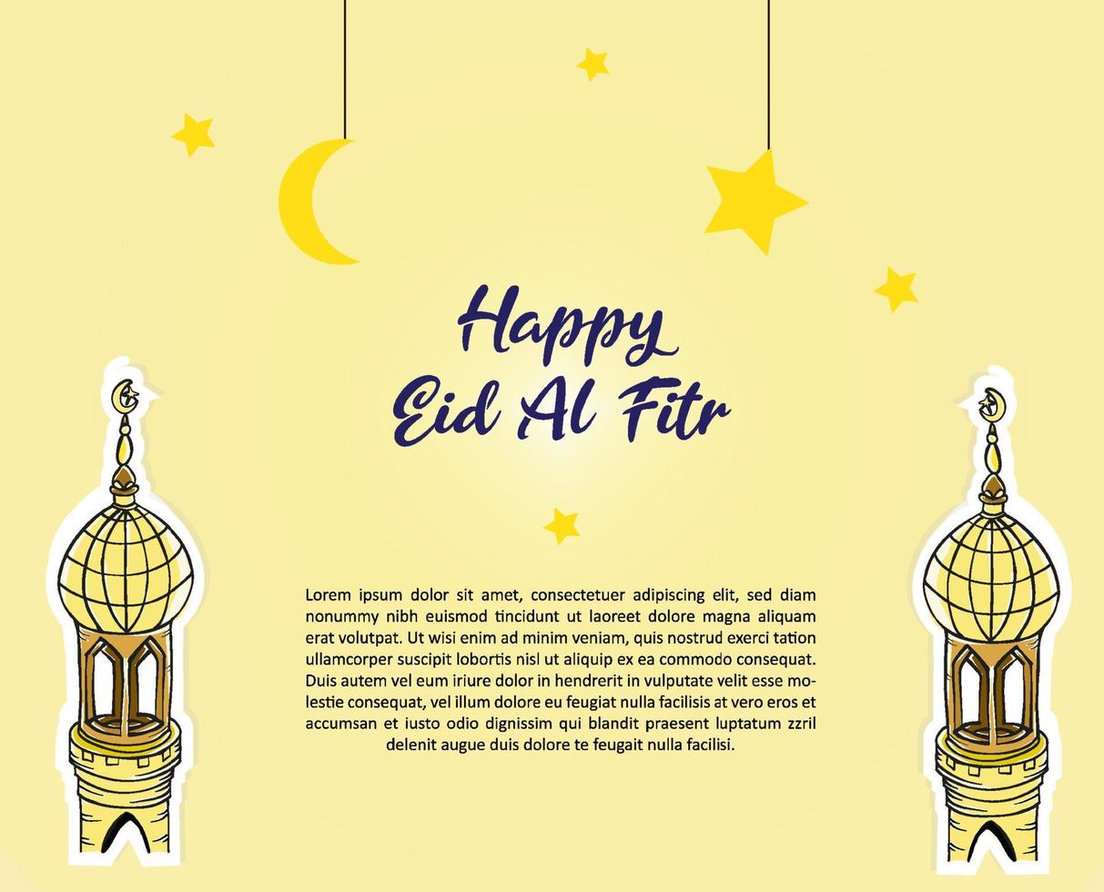 Template happy eid al fitri free vector