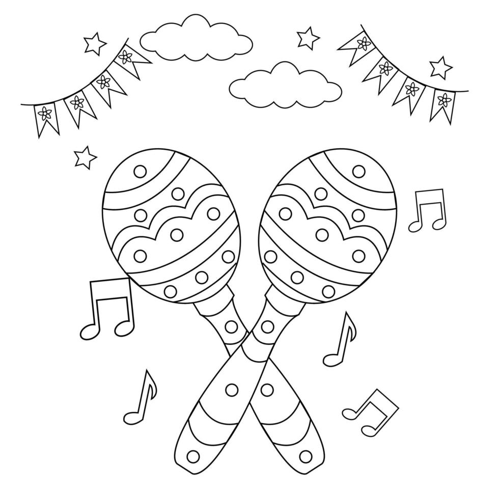 Cinco De Mayo Coloring Pages vector