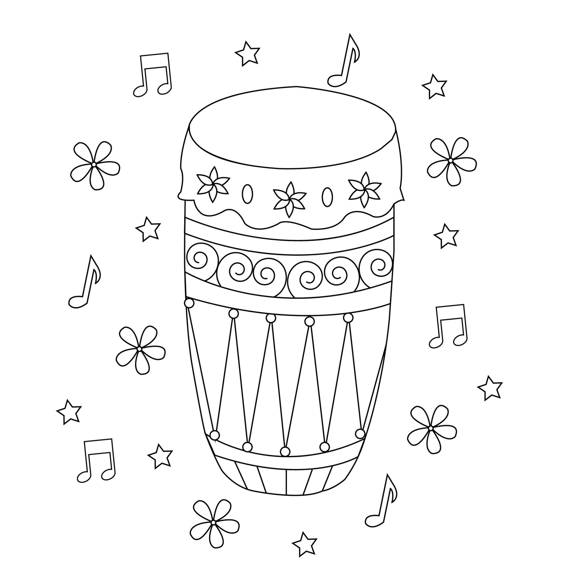 Drum Coloring Pages
