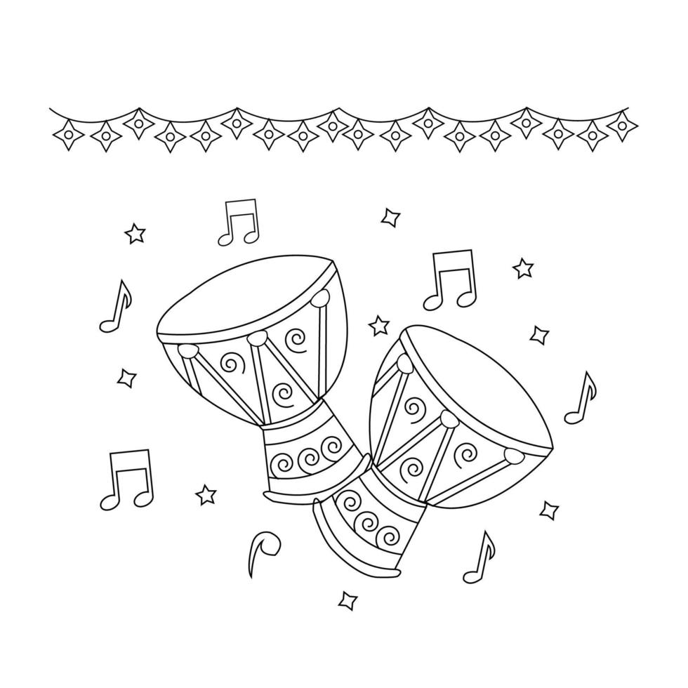 dibujos de cinco de mayo para colorear vector