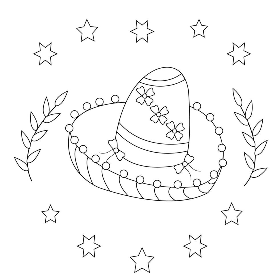 Cinco De Mayo Coloring Pages vector