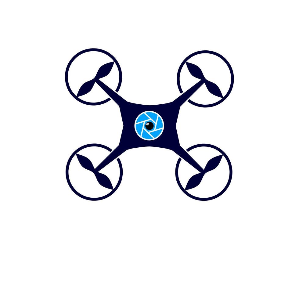plantilla logo icono drone perfecto marca logo drone vector