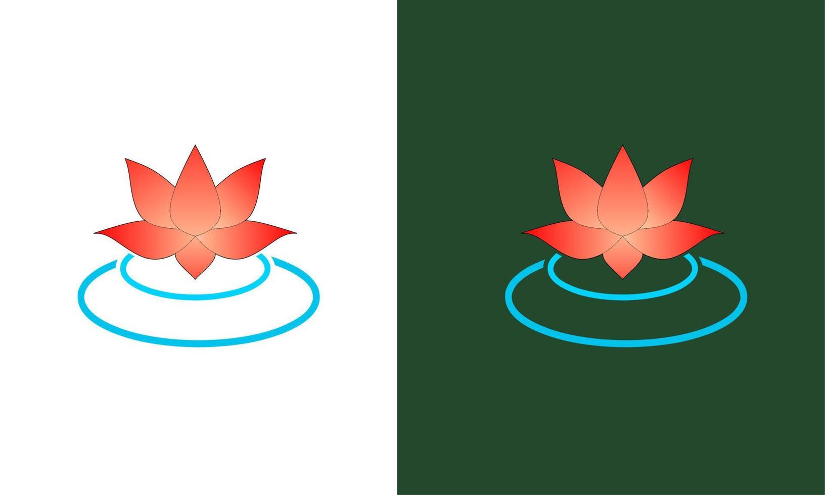 plantilla logo flor de loto en el agua vector