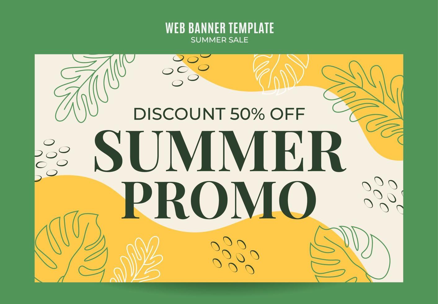 Happy Summer Sale Web Banner for Social Media Poster, banner, space area and background vector