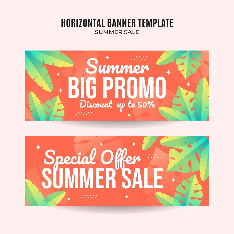 Happy Summer Sale Web Banner for Social Media Horizontal Poster, banner, space area and background vector