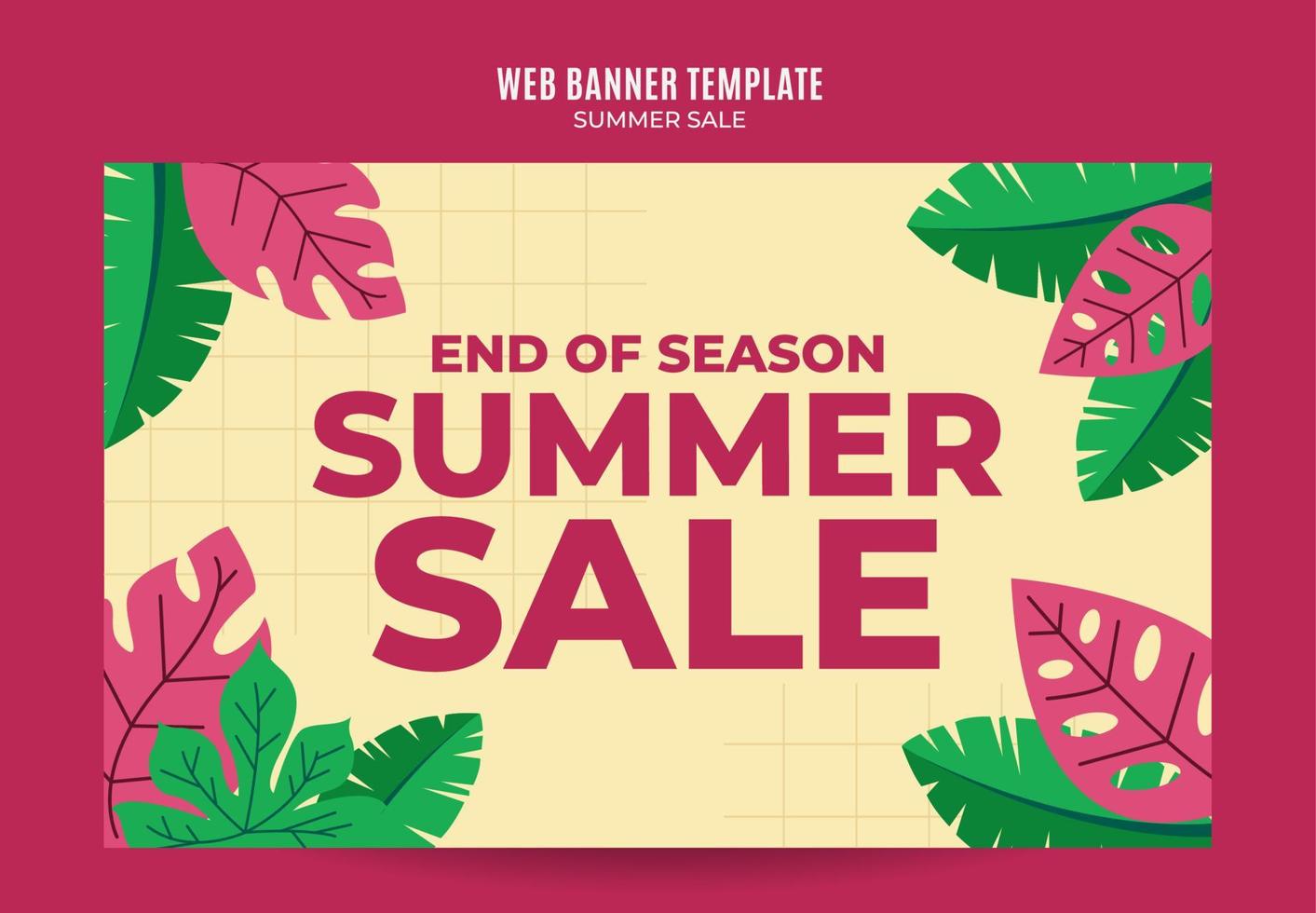 Happy Summer Sale Web Banner for Social Media Poster, banner, space area and background vector