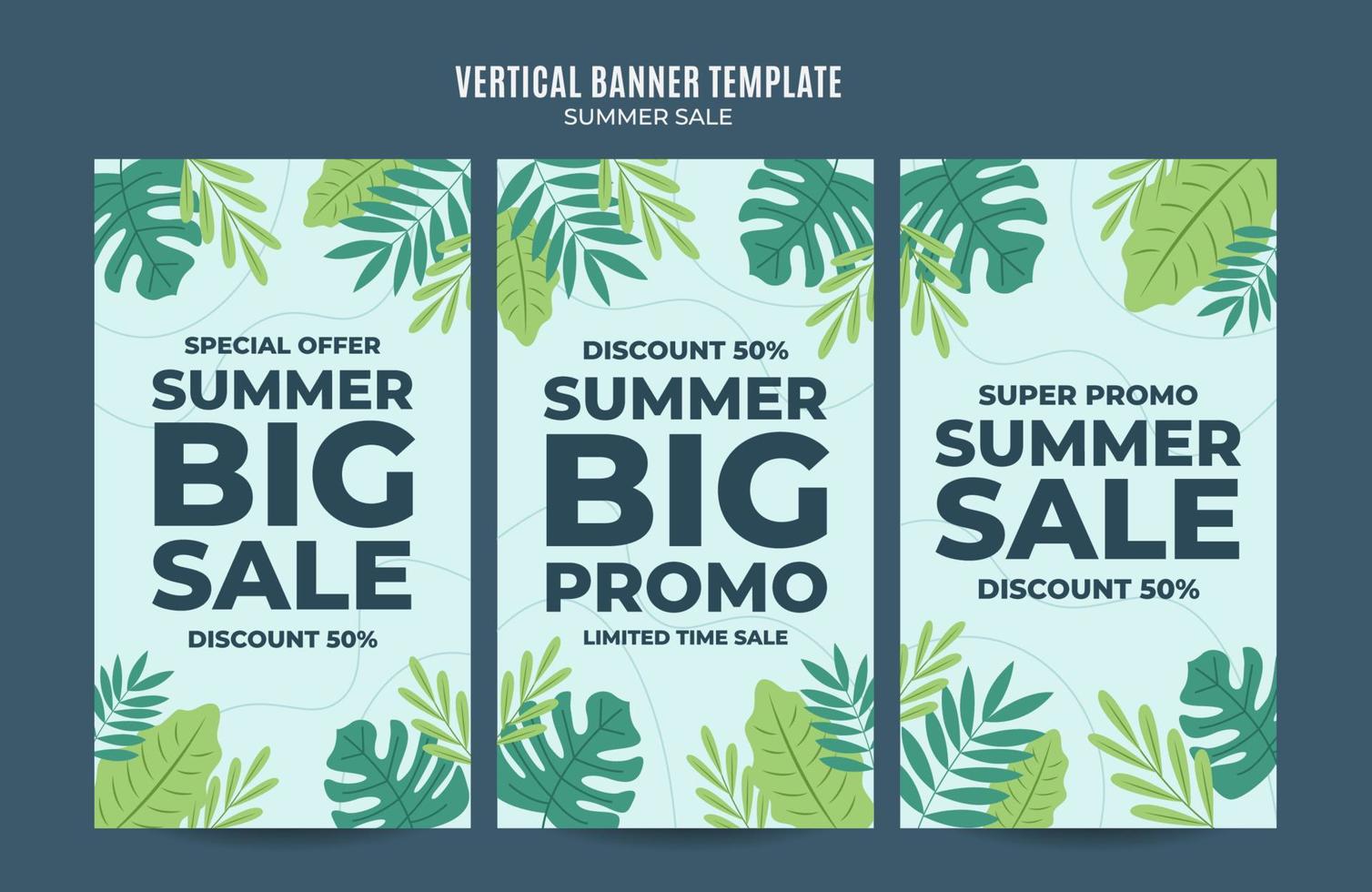 Happy Summer Sale Web Banner for Social Media Vertical Poster, banner, space area and background vector