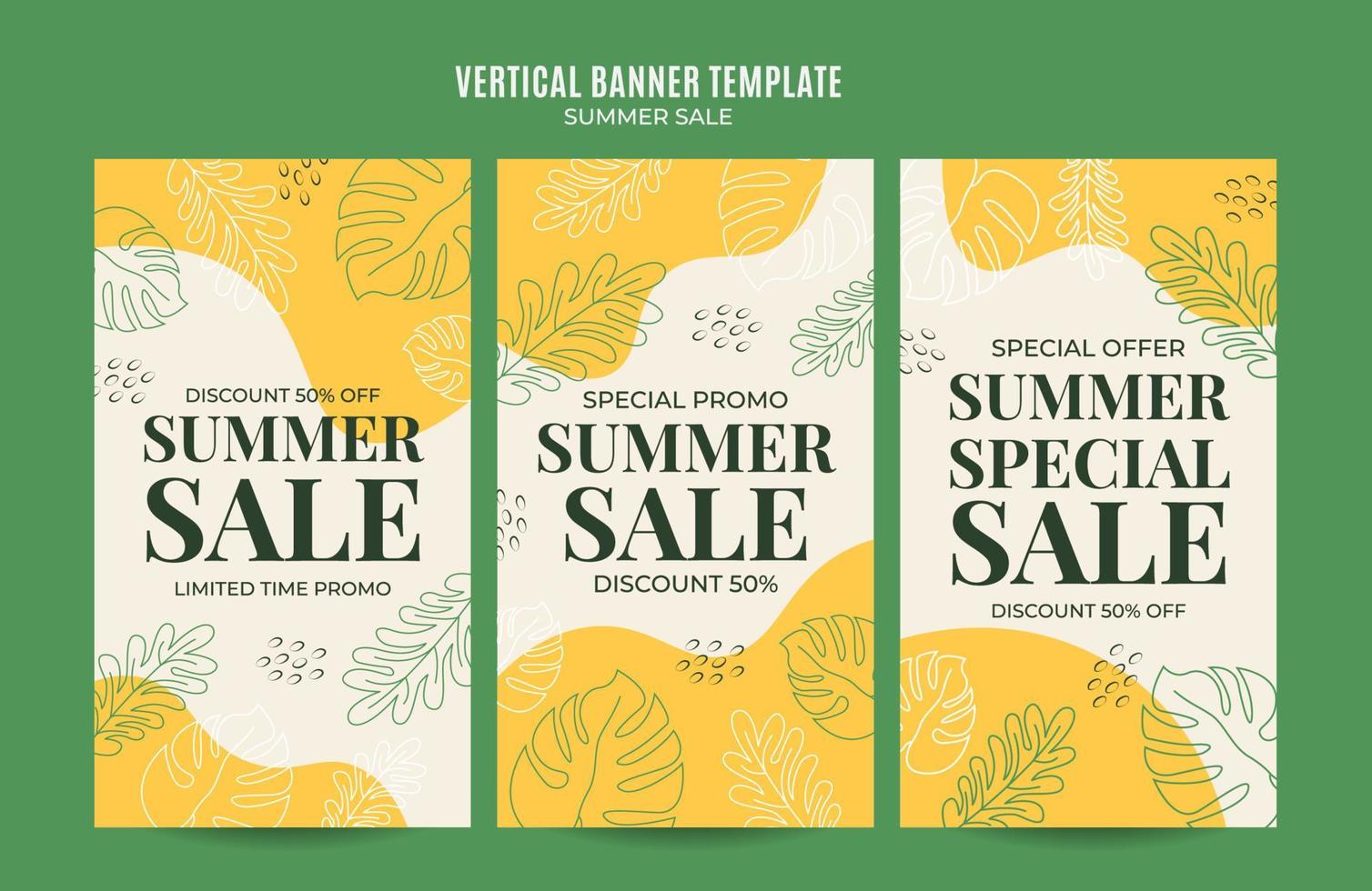 Happy Summer Sale Web Banner for Social Media Vertical Poster, banner, space area and background vector