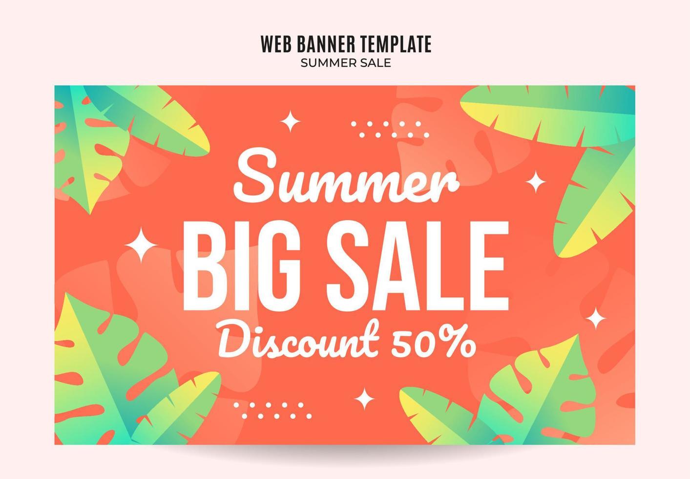 Happy Summer Sale Web Banner for Social Media Poster, banner, space area and background vector
