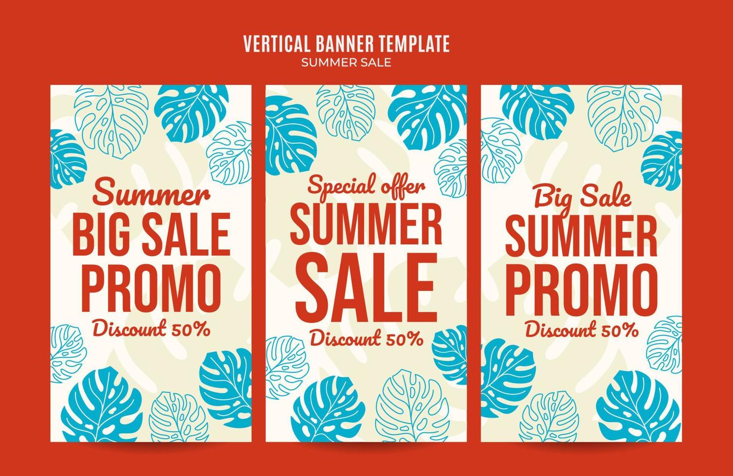 Happy Summer Sale Web Banner for Social Media Vertical Poster, banner, space area and background vector