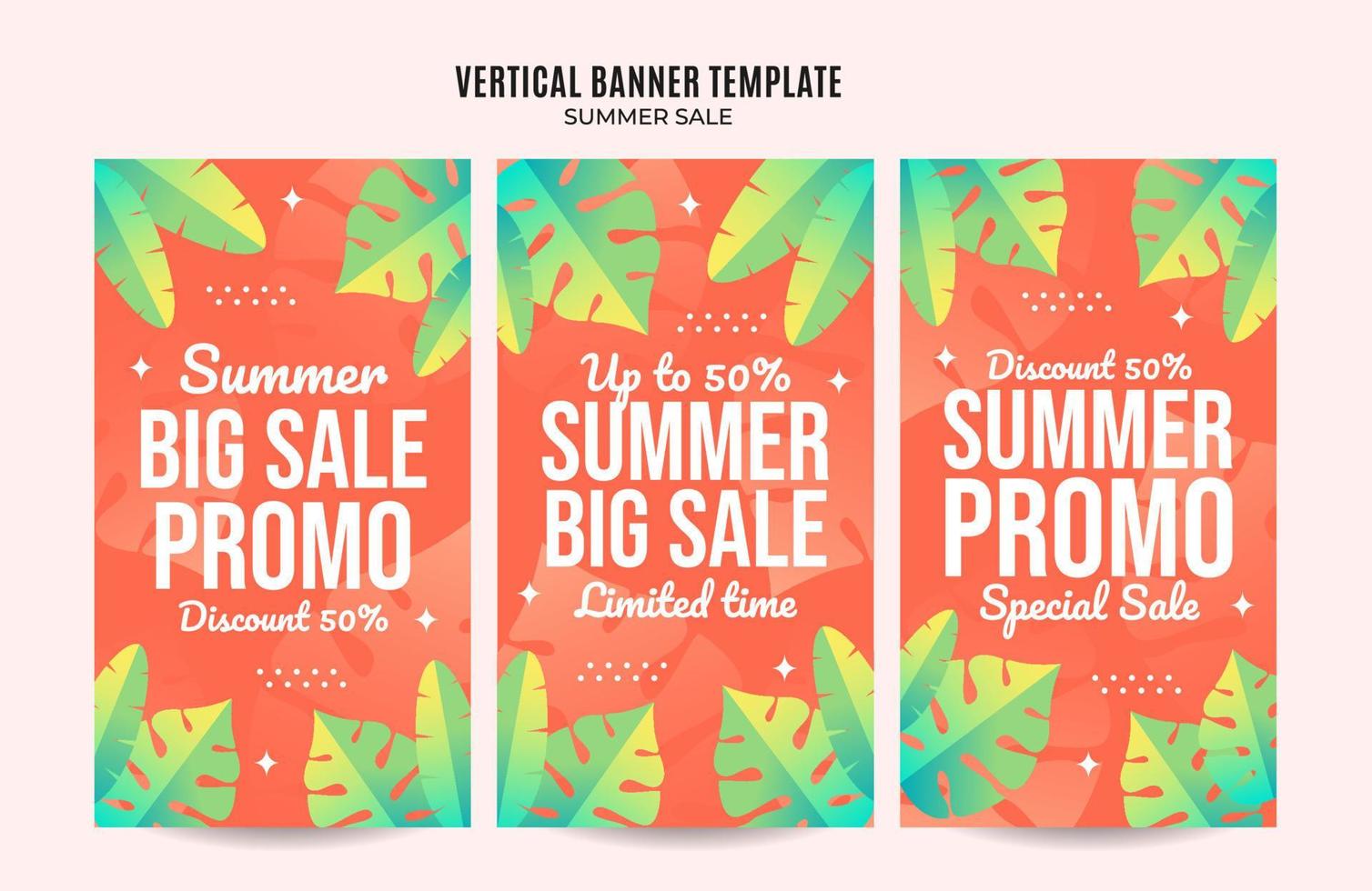 Happy Summer Sale Web Banner for Social Media Vertical Poster, banner, space area and background vector