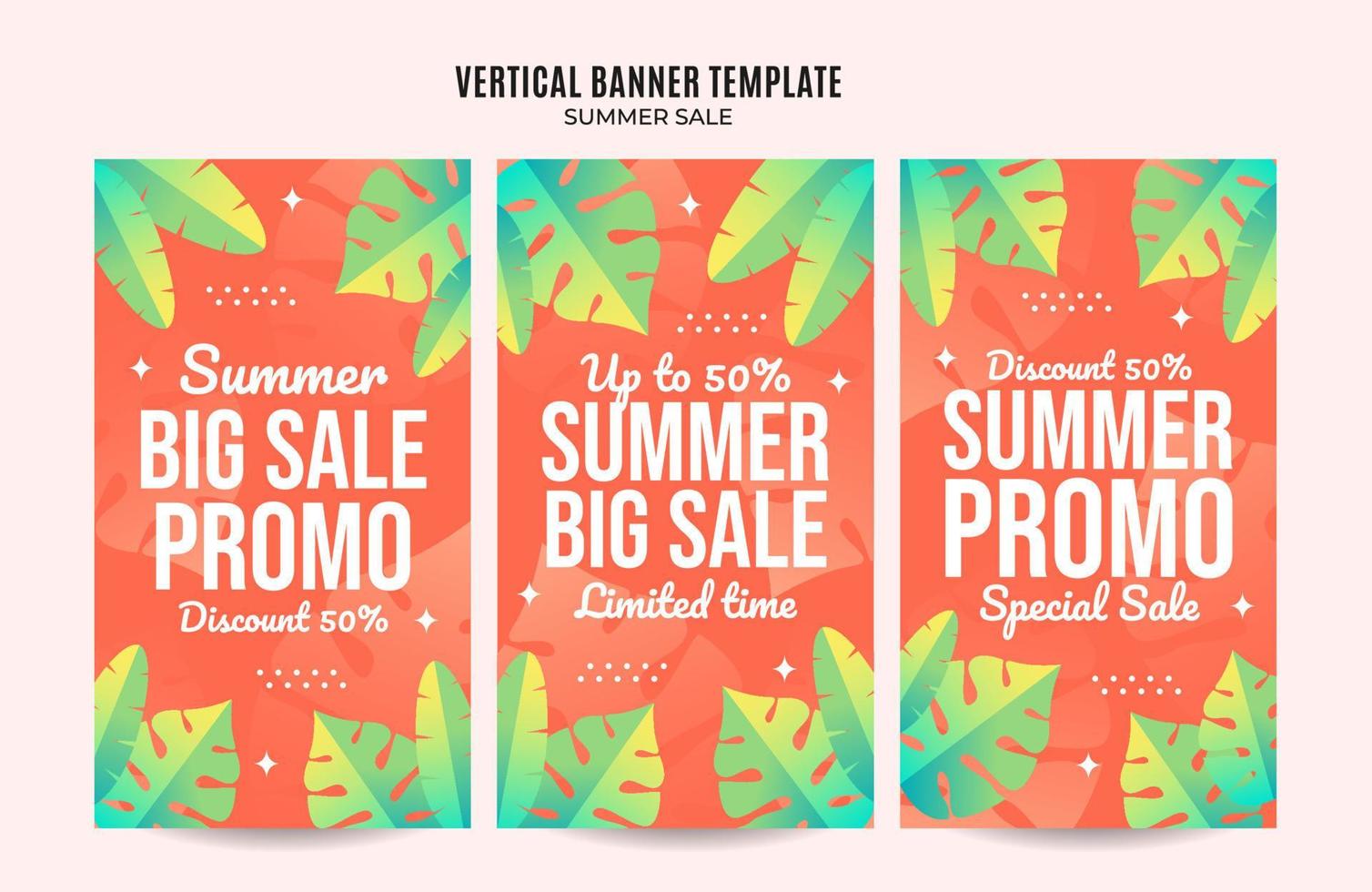 Happy Summer Sale Web Banner for Social Media Vertical Poster, banner, space area and background vector