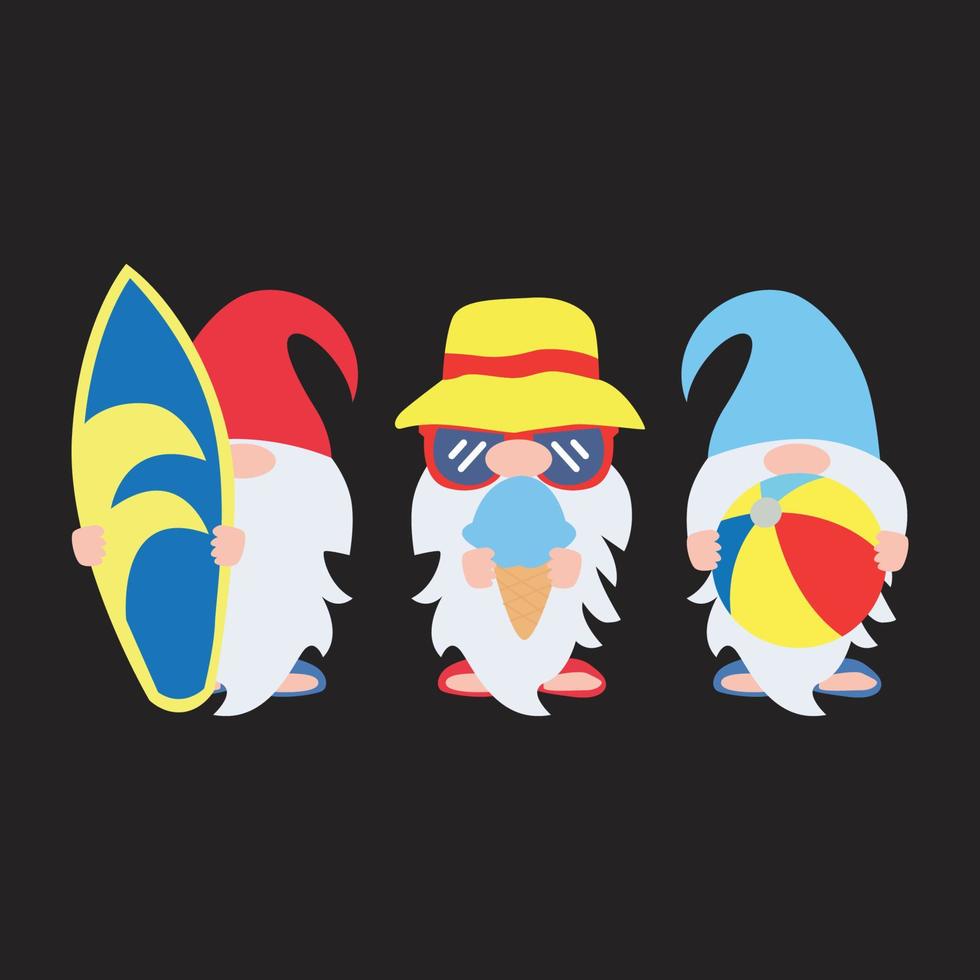 Summer Gnomes vector t shirt design