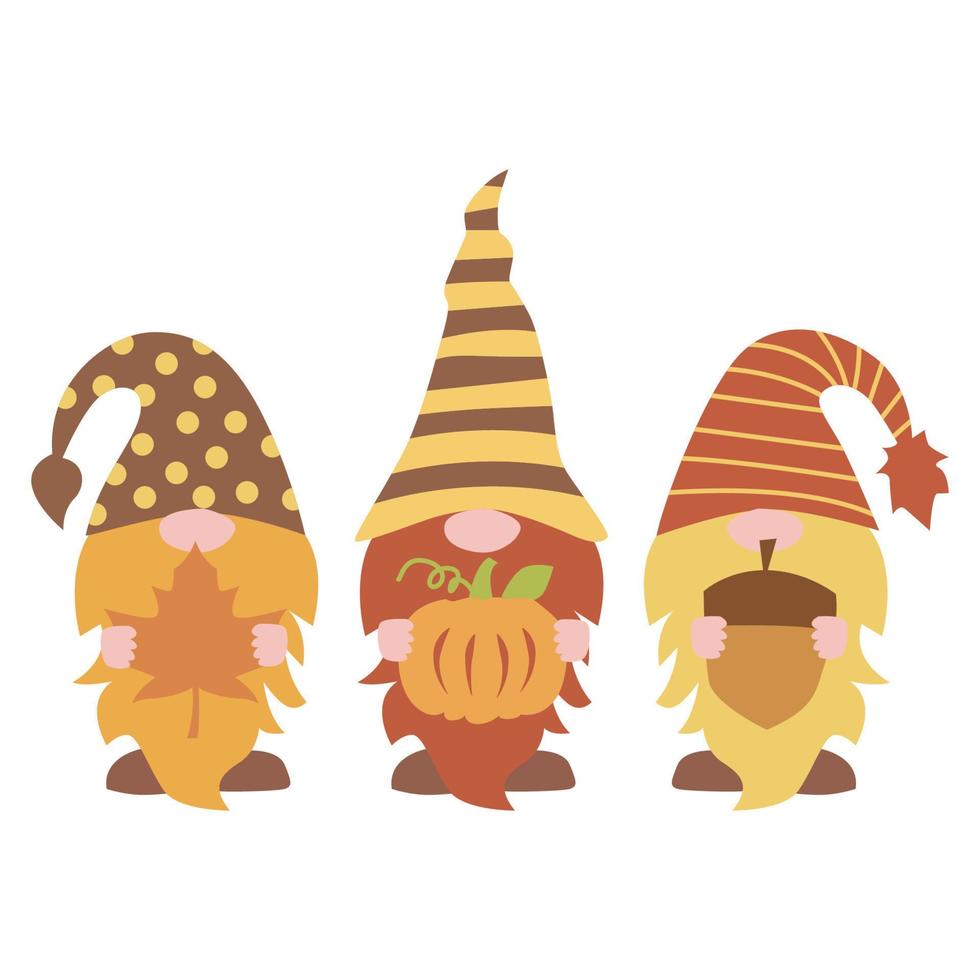 Fall Gnomes t shirt design vector