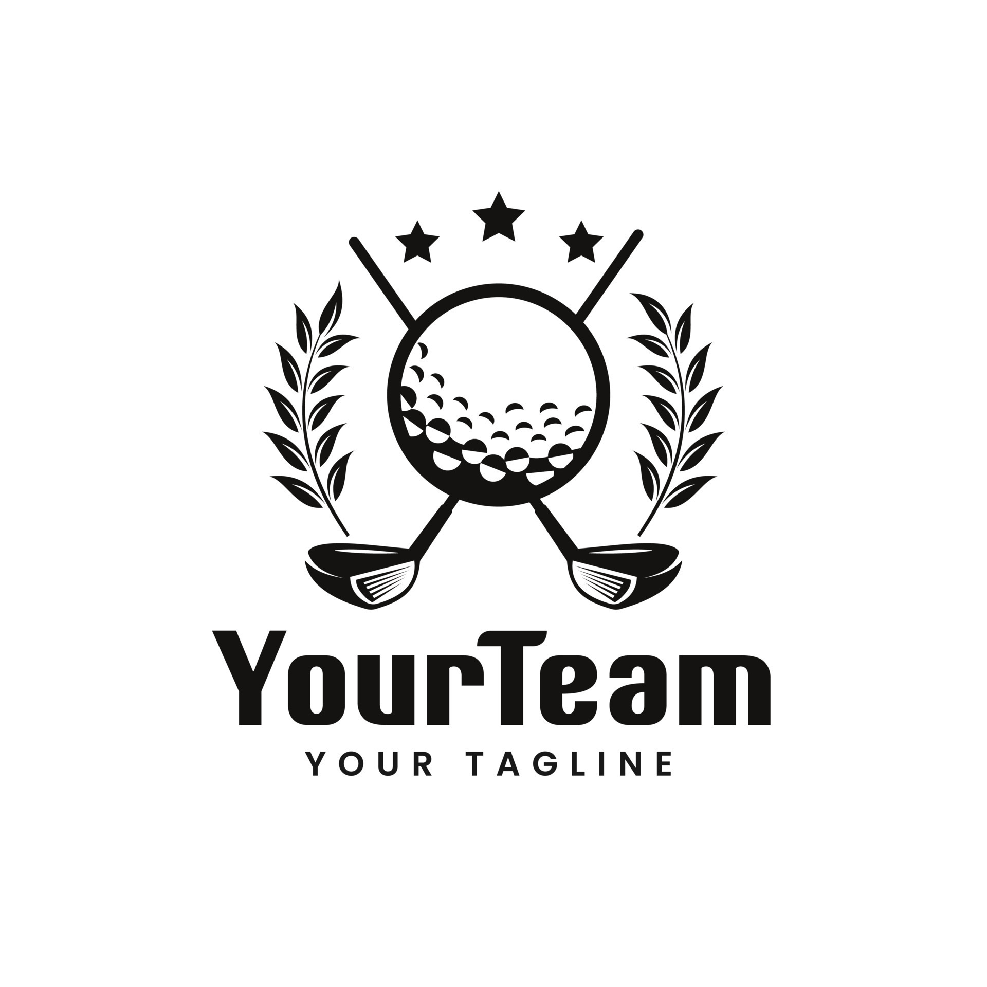 Modern professional golf ball logo template design for golf clubs Badge