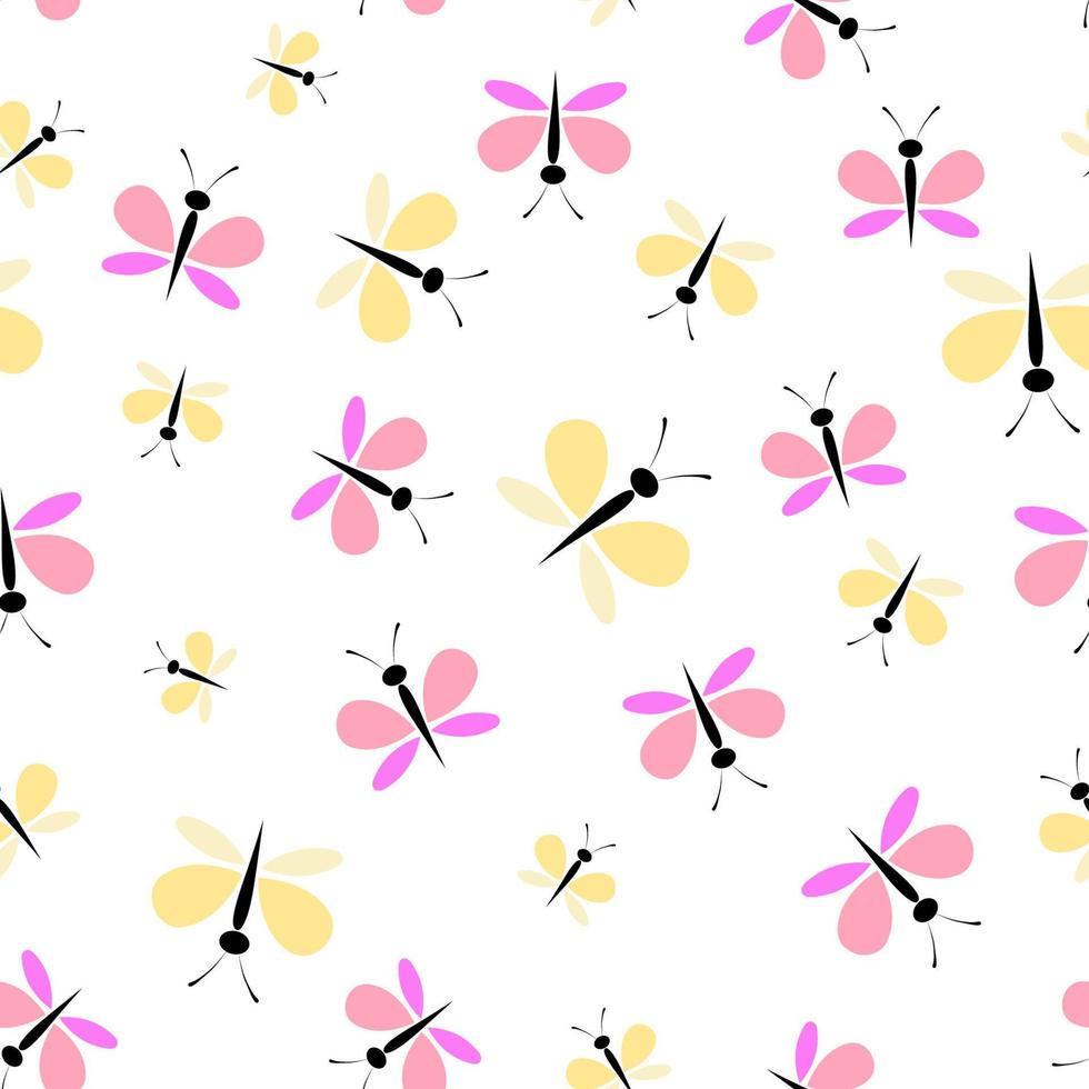 Butterfly seamless pattern. vector