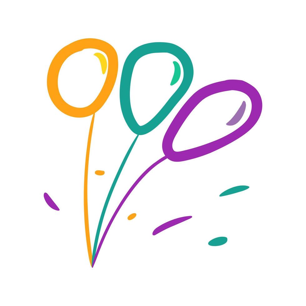 ilustración vectorial de globos de colores para la fiesta de celebración vector