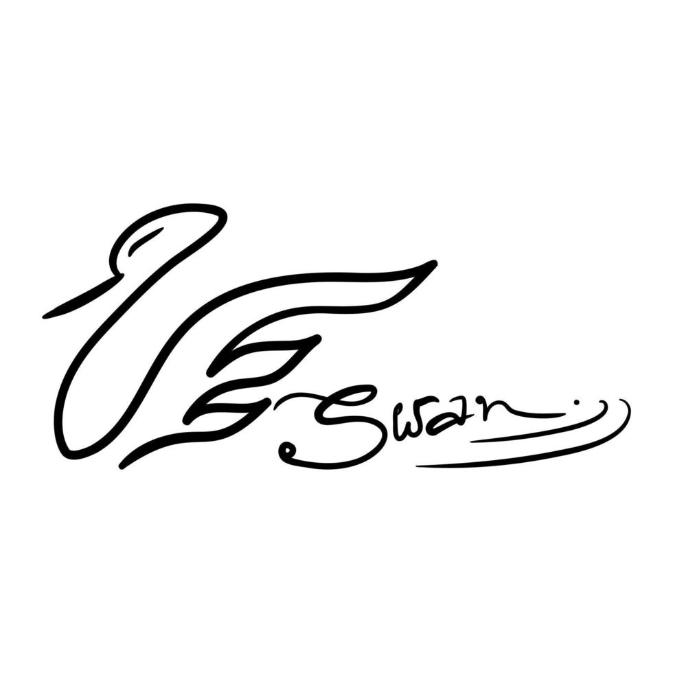 logotipo de cisne negro arte vectorial vector