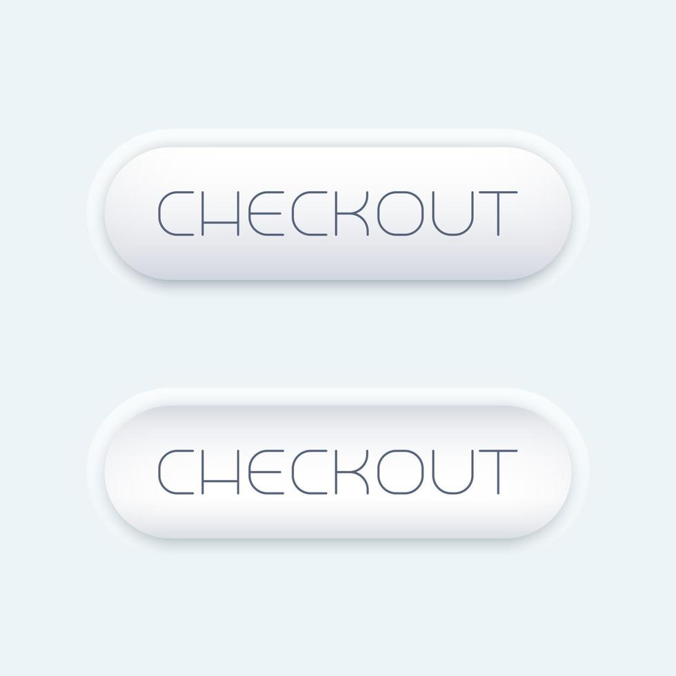 checkout button for web, modern design vector