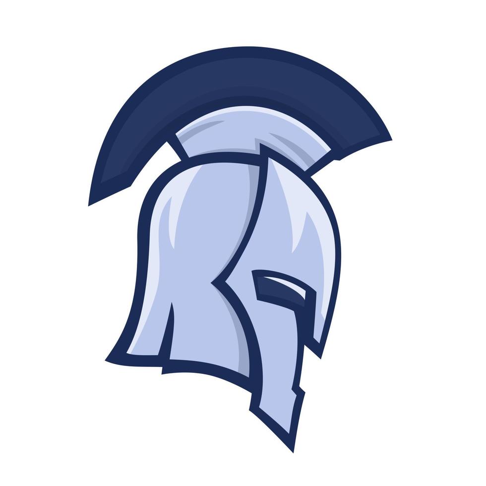 spartan helmet, greek warrior, logo element over white vector