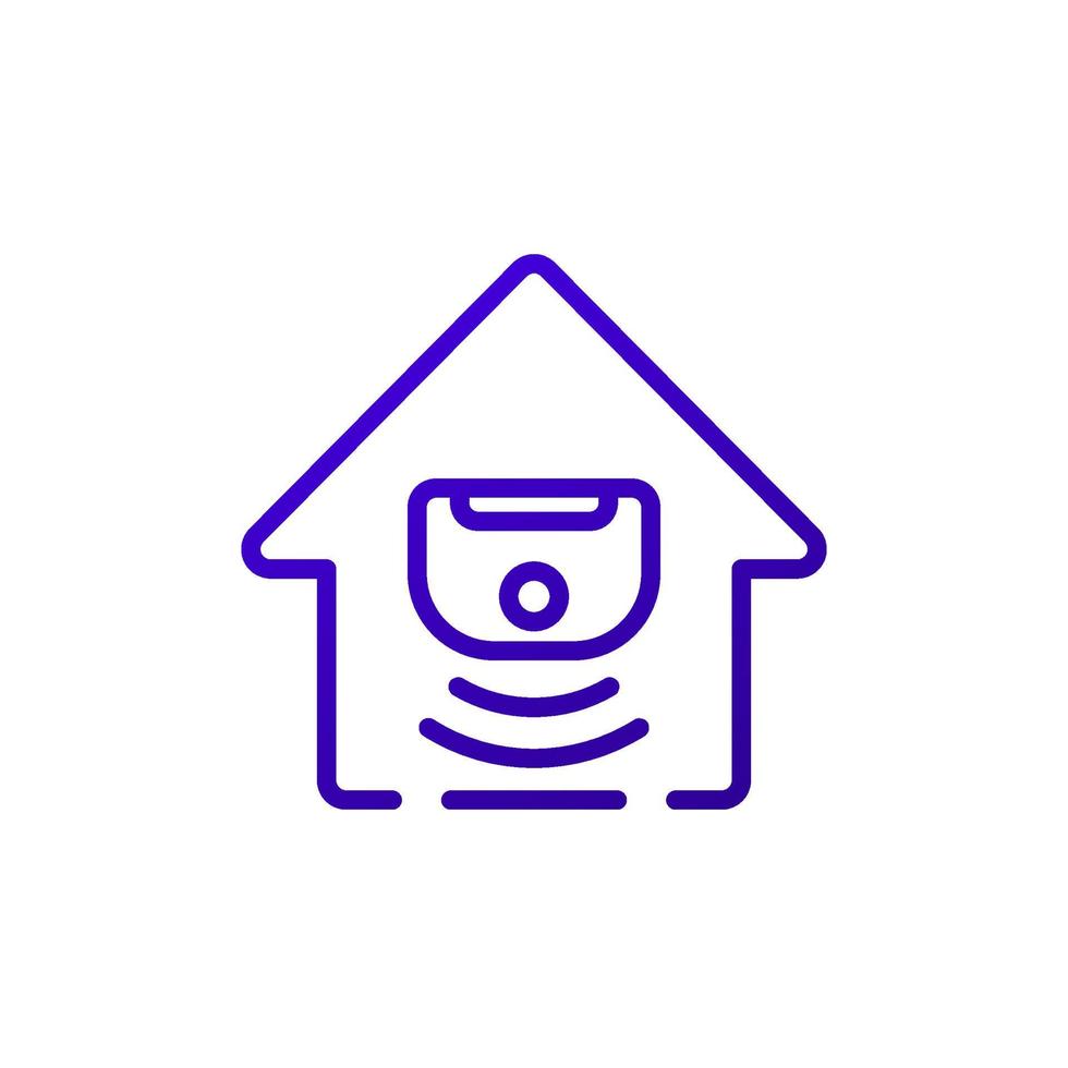 Sensor for home line icon vector