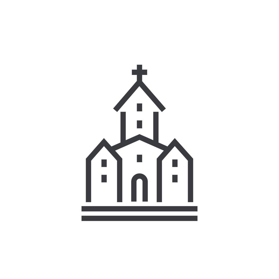 church icon on white vector