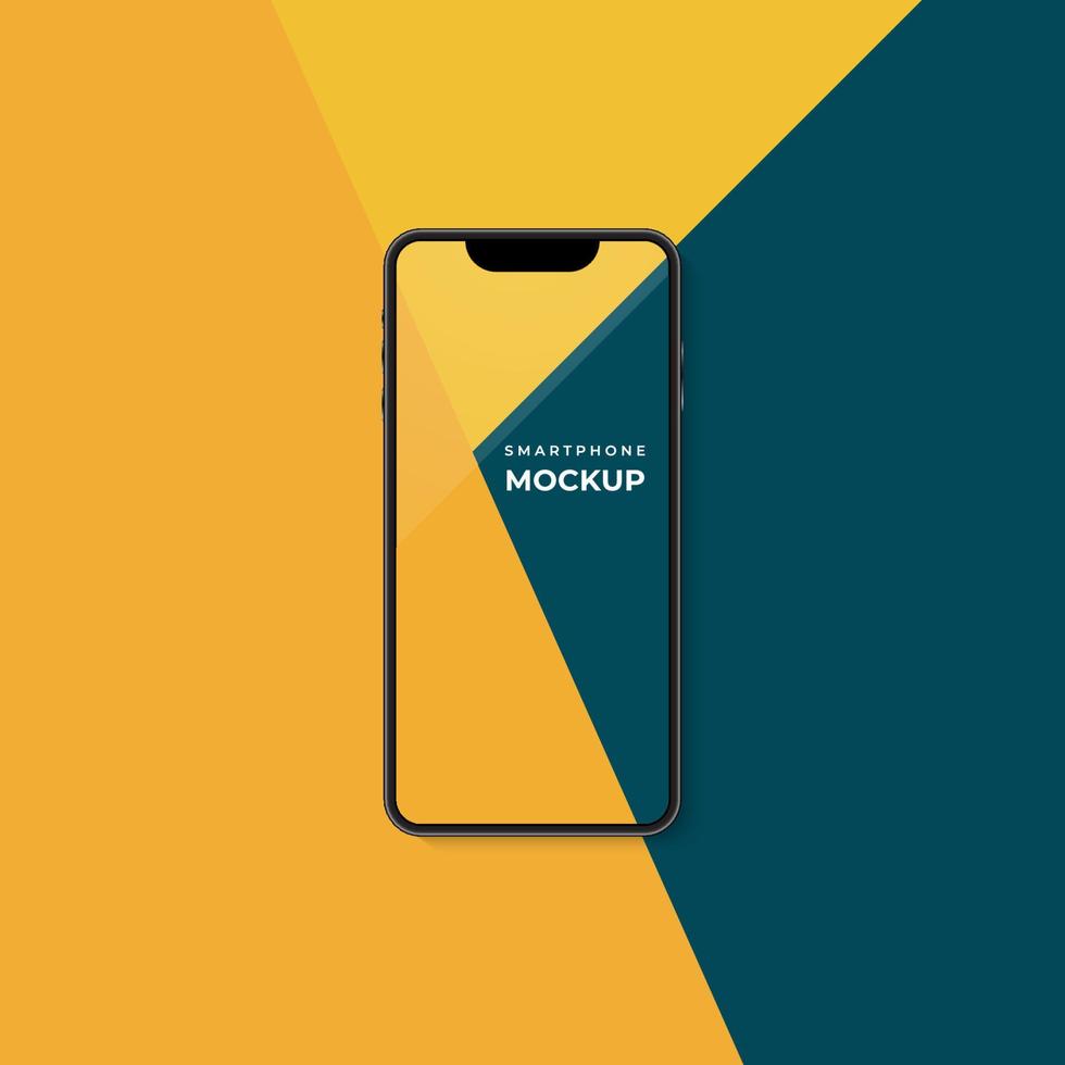 Minimal smartphone screen mockup template vector