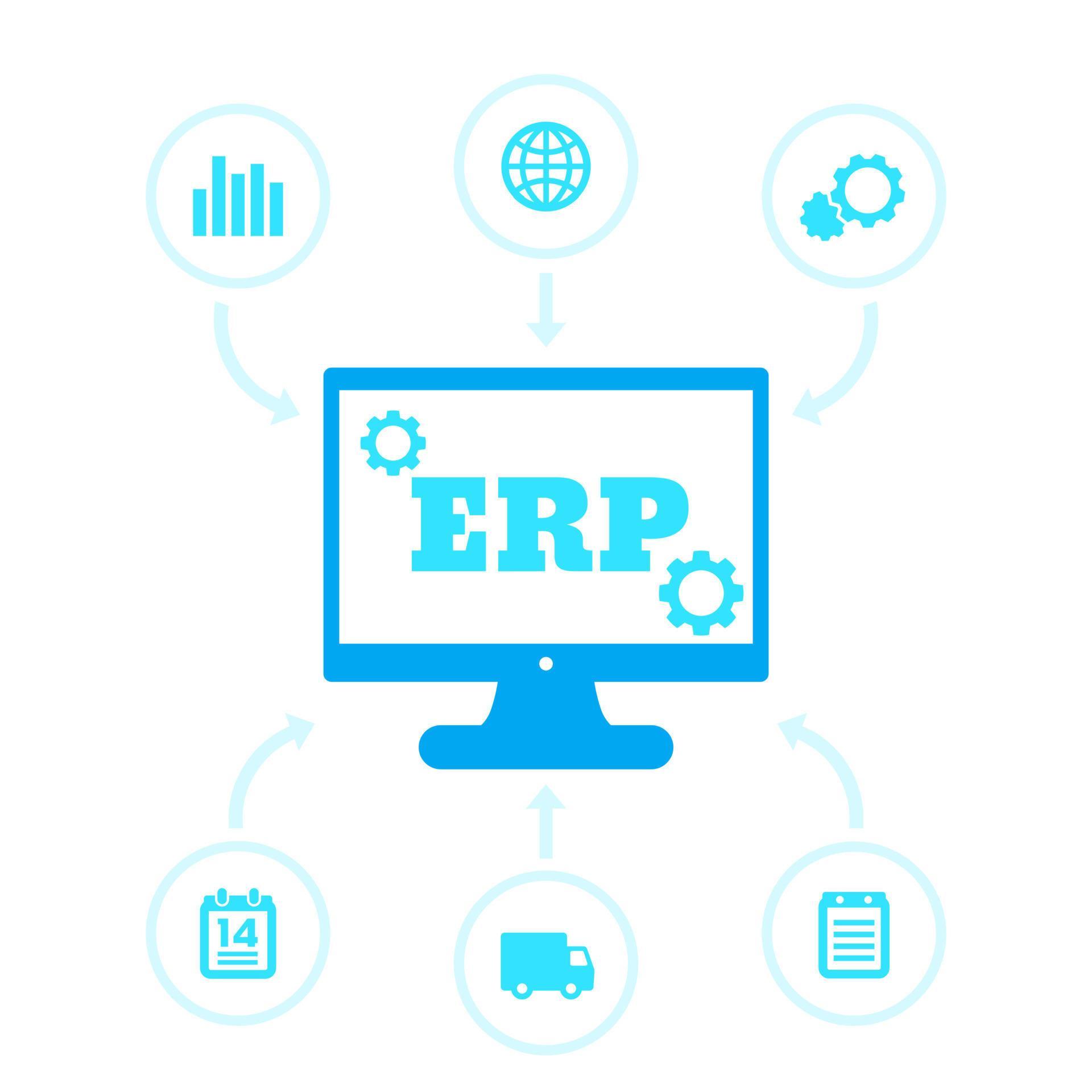 ERP system icons 7535712 Vector Art at Vecteezy
