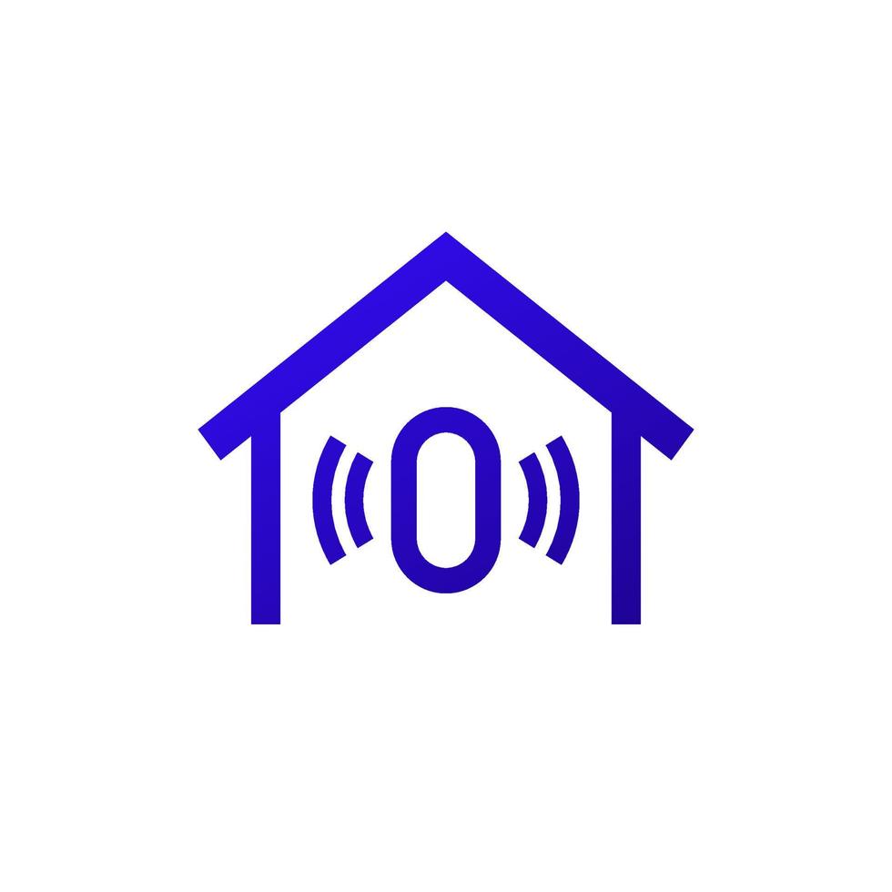 Sensor for home icon on white vector